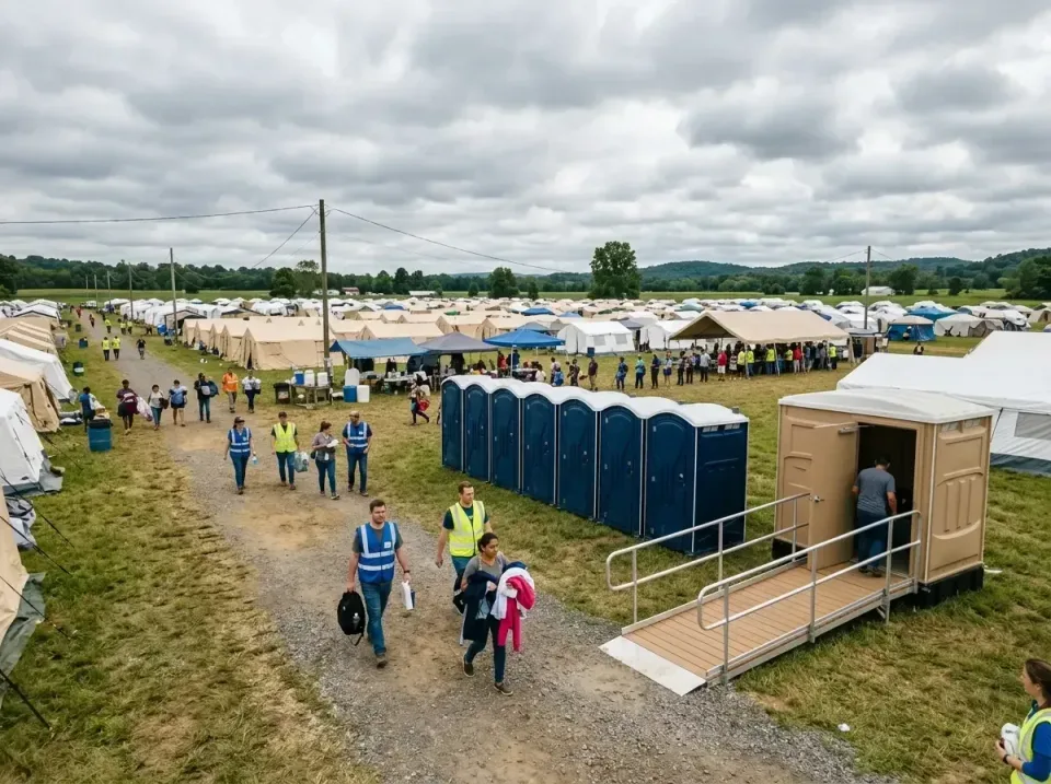 disaster-relief-camp-restrooms-010 — frequently asked questions, Dumpster & Portable Bathrooms Rental in Lucas Valley-Marinw…